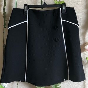 Black with white mini skirt